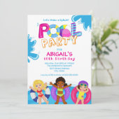 ガールズプールパーティー10誕生日 招待状 (スタンド正面)