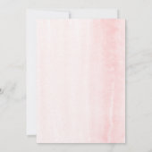 ガールズベアウォーターカラー緑のベビーシャワー 招待状 (裏面)