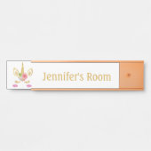 ガールズベッドルームガールズユニコーンドアサイン名プレート サインプレート (正面)