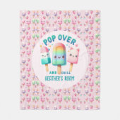 ガールズベッドルームデコポップ・アートのールオン&チルアイスポップ・アートの フリースブランケット (正面)