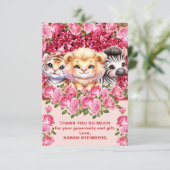 ガールズベビーシャワーサンキューカード サンキューカード (スタンド正面)