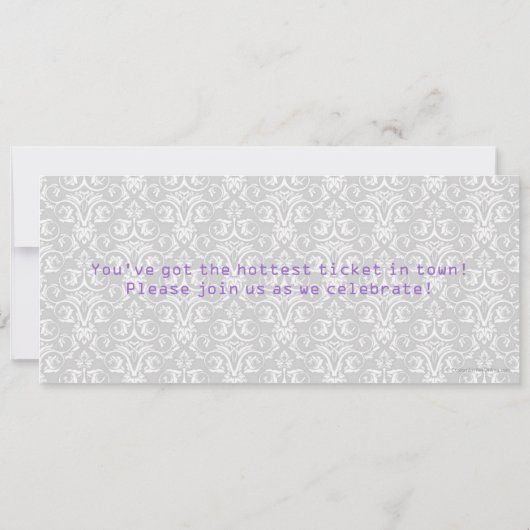 ガールズベビーシャワーチケット招待状 招待状 (裏面)