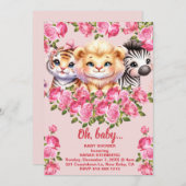 ガールズベビーシャワー招待状 招待状 (正面/裏面)