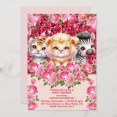 ガールズベビーシャワー招待状 招待状 (正面/裏面)