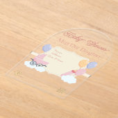 ガールズベビーシャワ澄んーアクリル招待状カード24 アクリル招待状 (レイダウン)