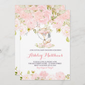 ガールズベビーフォックスベビーシャワー招待状 招待状 (正面/裏面)