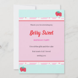 ガールズベリースウィートパーティーフラットユーカード サンキューカード