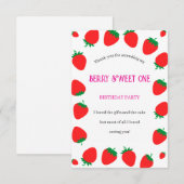 ガールズベリースウィートワンフラットユー感謝していカード サンキューカード (正面/裏面)