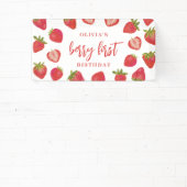 ガールズベリーファーストストロベリー1st誕生日パーティー 横断幕 (インサイチュ)