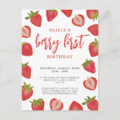 ガールズベリー ファースト イチゴ バースデーパーティ ポストカード (正面)