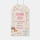 ガールズベーキングファーストバースデーパーティー ギフトタグ (正面)