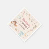 ガールズベーキングファーストバースデーパーティー スタンダードカクテルナプキン (角)