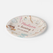 ガールズベーキングファーストバースデーパーティー ペーパープレート (アングル)