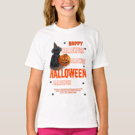 ガールズベーシックTシャツハロウィーンプリント Tシャツ