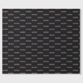 ガールズベースボールピンクジオメトリックタイポグラフィ ラッピングペーパー (フラット)