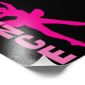 ガールズホットピンクバレリナダンス フォトプリント            (角)