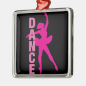 ガールズホットピンクバレリナダンス メタルオーナメント (左)