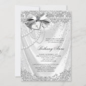 ガールズホワイトサテン第一聖餐式 招待状 (正面)