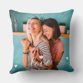 ガールズホワイトラブスクリプトとハートバレンタイン クッション (裏面)