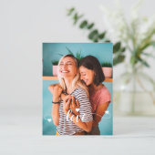 ガールズホワイトラブスクリプトとハートバレンタイン ポストカード (スタンド正面)