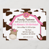 ガールズホースウィズバーン誕生日招待状 招待状 (正面/裏面)