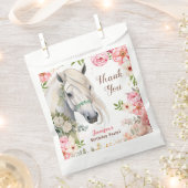 ガールズホースバースデーパーティーピンクフローラ フェイバーバッグ (クリップ留めされた状態)