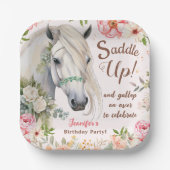 ガールズホースバースデーパーティー紙プレート ペーパープレート (正面)