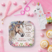 ガールズホースバースデーパーティー紙プレート ペーパープレート (パーティー)