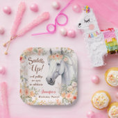 ガールズホースバースデーパーティー紙プレート ペーパープレート (パーティー)