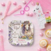 ガールズホースバースデーパーティー紙プレート ペーパープレート (パーティー)