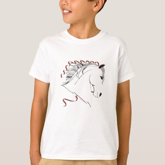 ガールズホース熱狂するリンガーTシャツ Tシャツ (正面)