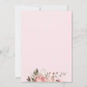 ガールズホース6th誕生日ピンクフローラ女性のカーボーイ 招待状 (裏面)