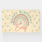 ガールズボホレインボードリームイエロー淡い色のホテル 横断幕 (横)