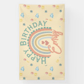 ガールズボホレインボードリームイエロー淡い色のホテル 横断幕 (縦)