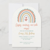 ガールズボホレインボードリームミントグリーン 招待状 (正面)