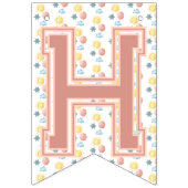 ガールズボホ誕生日魔法ライトコーラル バンティングフラッグ (第2の旗)