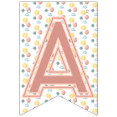 ガールズボホ誕生日魔法ライトコーラル バンティングフラッグ (第3の旗)