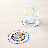 ガールズボーイズハッピーバースデースカスタムターの年齢写真 ペーパーコースター (インサイチュ)