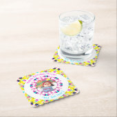 ガールズボーイズハッピーバースデースカスタムターの年齢写真 ペーパーコースター (インサイチュ)