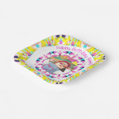 ガールズボーイズハッピーバースデースカスタムターの年齢写真 ペーパープレート (傾斜あり)