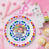 ガールズボーイズハッピーバースデースカスタムターの年齢写真 ペーパープレート (パーティー)