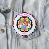 ガールズボーイズハッピーバースデースカスタムターの年齢写真 缶バッジ (インサイチュ)