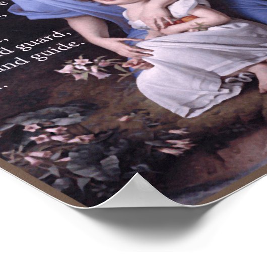 ガールズポスターのガーディアンエンジェル祈りの言葉 ポスター (角)