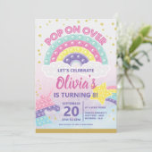 ガールズポップ・アートの・イット・ファイドー誕生日パーティーへの招待 招待状 (スタンド正面)