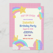 ガールズポップ・アートの・イット・ファイドー誕生日パーティーへの招待 招待状 (正面/裏面)