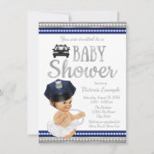 ガールズポリスベビーシャワー招待状 招待状 (正面)