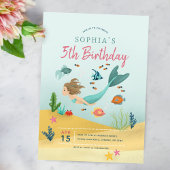 ガールズマジカルザシーマーメイド5誕生日 招待状
