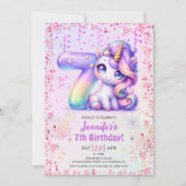 ガールズマジカルユニコーン7thバースデーパーティー 招待状 (正面)