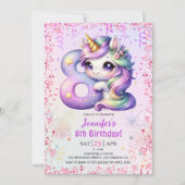 ガールズマジカルユニコーン8thバースデーパーティー 招待状 (正面)