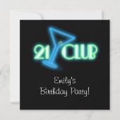 ガールズマルティーニ21歳の誕生日 招待状 (正面)